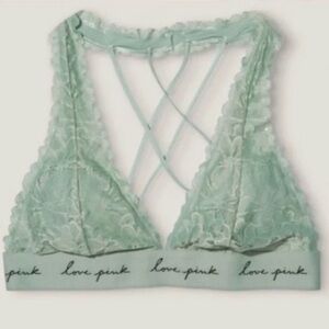 PINK Victoria's Secret Lace Bralette - Soft Green